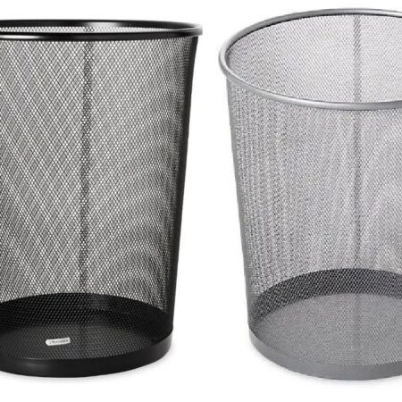 Cesto Oficina Papelero Tacho De Basura Metalico Grande