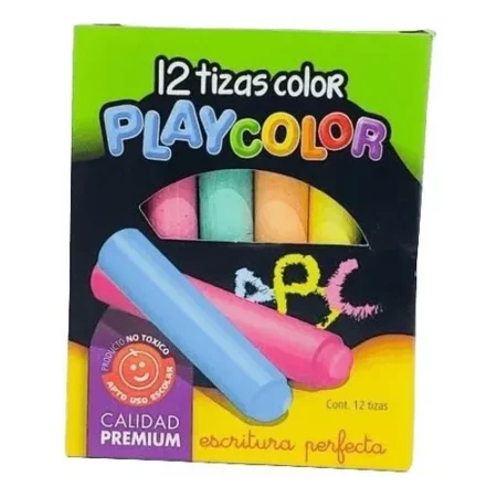 Tizas Color Playcolor Caja X 12 Unidades