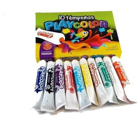 Tempera Escolar Playcolor X10