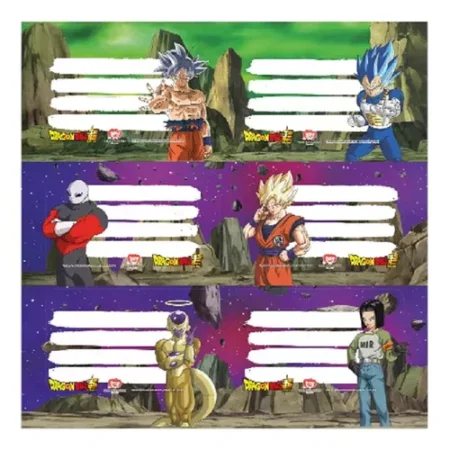 Etiqueta Escolar Mooving X12 Etiquetas Dragon Ball