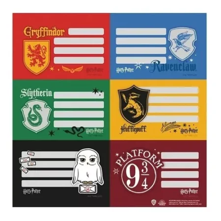 Etiqueta Escolar Mooving X12 Etiquetas Harry Potter
