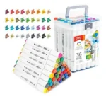 Marcadores Deli Doble Punta Fina / Biselada Valija X36