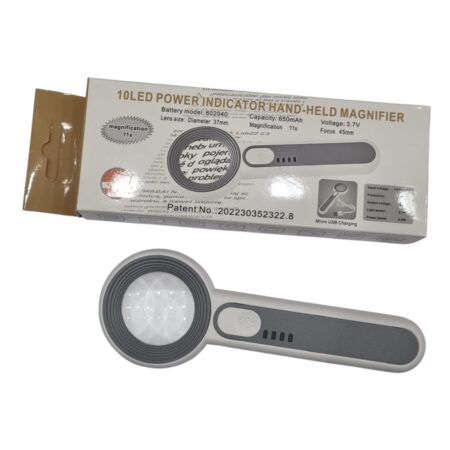 Lupa 37mm Con Luz Led 4 Intensidades Cable USB