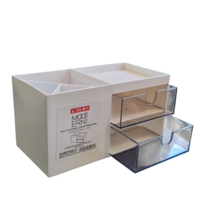 Organizador de Escritorio Porta Lapicero Con 2 Cajones