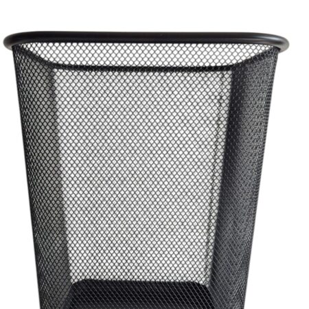 Cesto Oficina Papelero Cuadrado Metalico 24x24 NEGRO