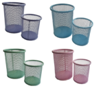 Set Porta Lapiz Dos Medidas Pastel Metalico