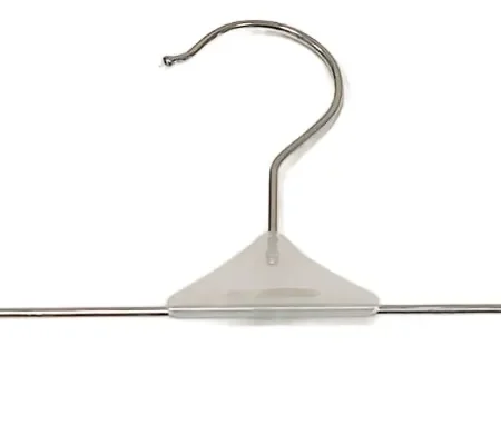 Perchas De Metal Con Broches Plasticos Blanco 28cm X10 Unidades Blanco