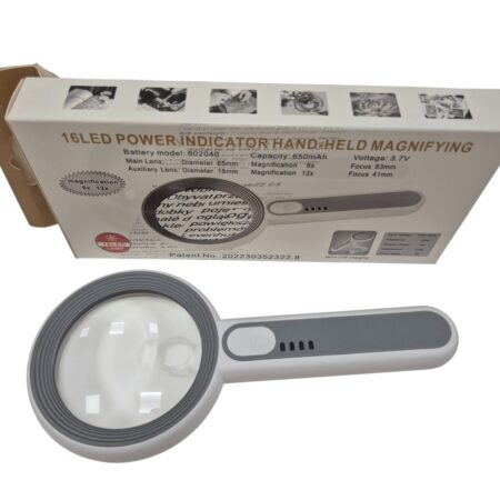 Lupa 65mm Con Luz Led 4 Intensidades Cable USB