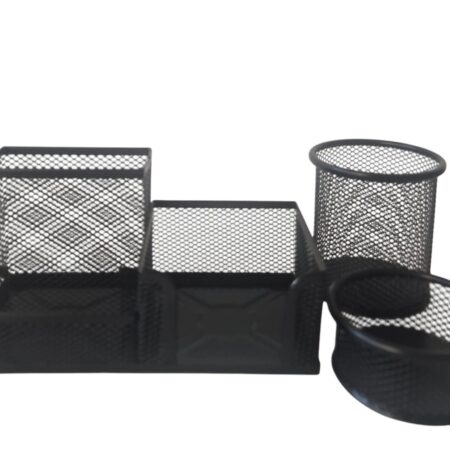 Set de 3 Organizador Metal 3 Cavidades Porta Lapiz