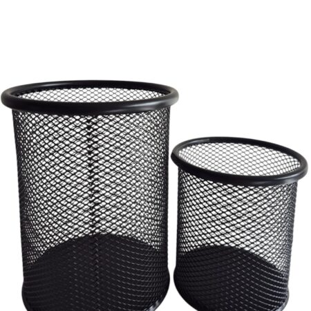 Set Porta Lapiz Dos Medidas Negro Metalico