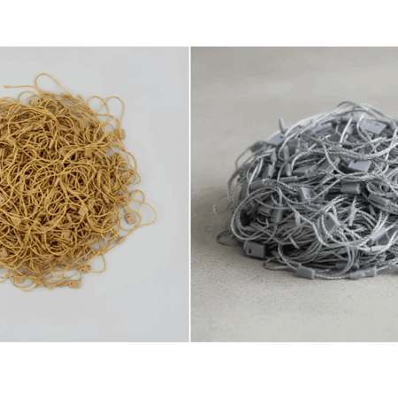 Precintos Ropa Hilo Pin Manual Dorado y Plateado X1000 Unidades 19 Cm