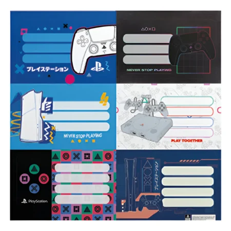 Etiqueta Escolar Mooving X12 Etiquetas PLAY STATION