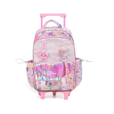 Mochila Chimola My Friends Carro 18" Blooming Cats Pink
