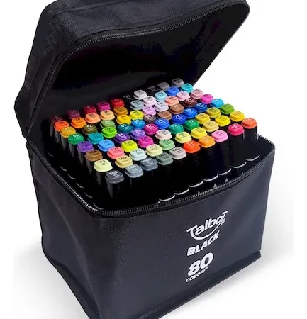 Marcador Talbot BLACK Doble Punta Valija X80u Permanente