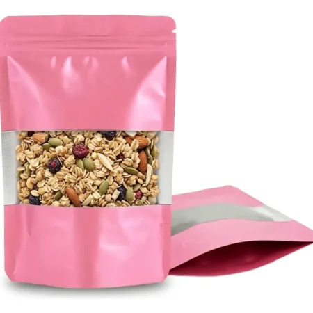 Bolsa Doypack Rosa Con Ventana 20x30 X50 Unidades