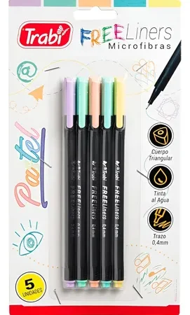 Microfibras Trabi FREE LINERS PASTEL x5