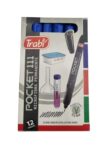 Marcador Trabi Indeleble Punta Fina Pocket 111 x12 Azul