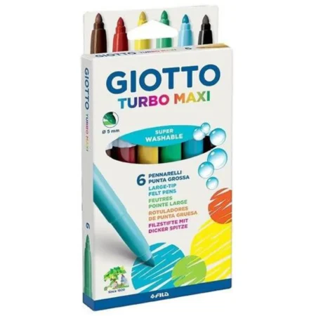 Marcadores Giotto X6 Lavables Turbo Maxi