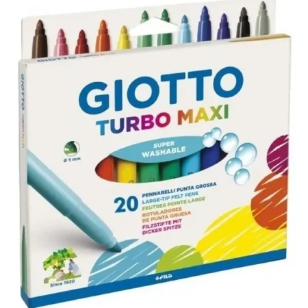 Marcadores Giotto X20 Lavables Turbo Maxi