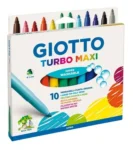 Marcadores Giotto X10 Lavables Turbo Maxi