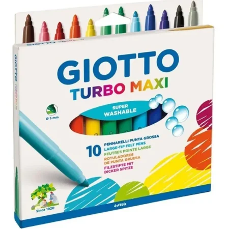 Marcadores Giotto X10 Lavables Turbo Maxi