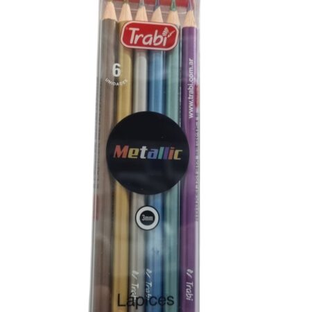 Lapices De Colores Trabi x6 Metalizados