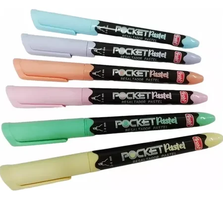 Resaltadores Trabi Pocket Pastel x6 Unidades Surtido