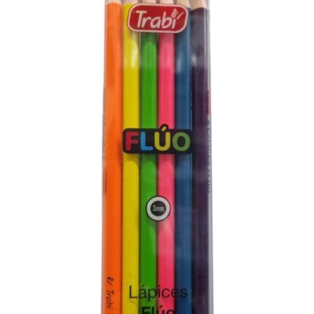 Lapices De Colores Trabi x6 Fluo