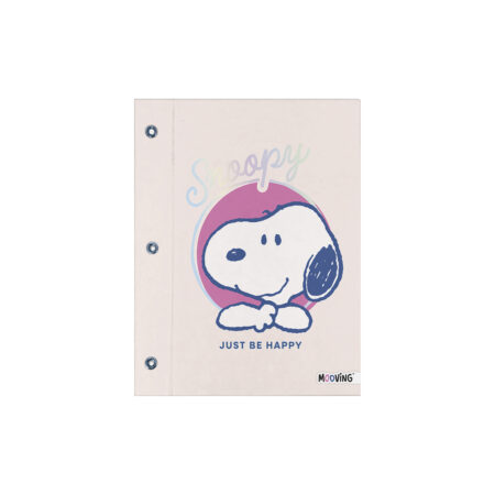 Carpeta Mooving Escolar C/ Cordon Dos Tapas Nº3 SNOOPY ROSA