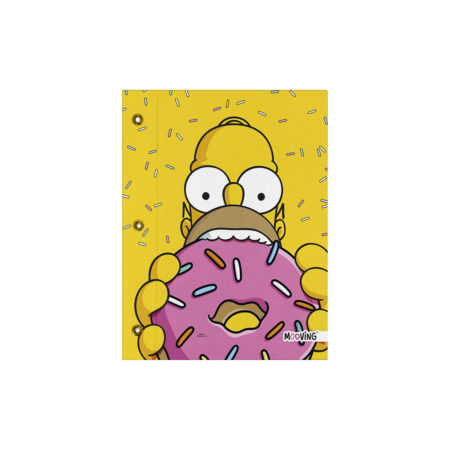Carpeta Mooving Escolar C/ Cordon Dos Tapas Nº3 HOMERO SIMPSONS