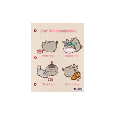 Carpeta Mooving Escolar C/ Cordon Dos Tapas Nº3 PUSHEEN ROSA