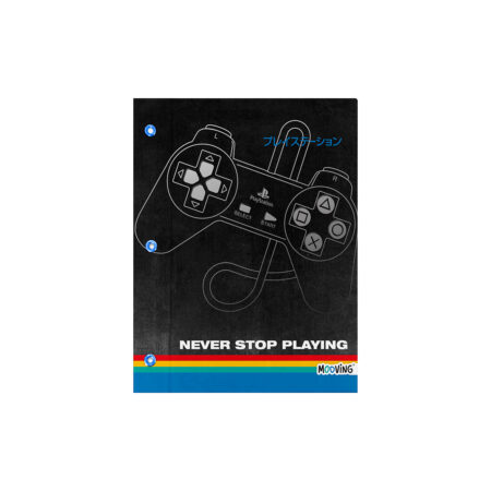 Carpeta Mooving Escolar C/ Cordon Dos Tapas Nº3 PLAYSTATION NEGRO