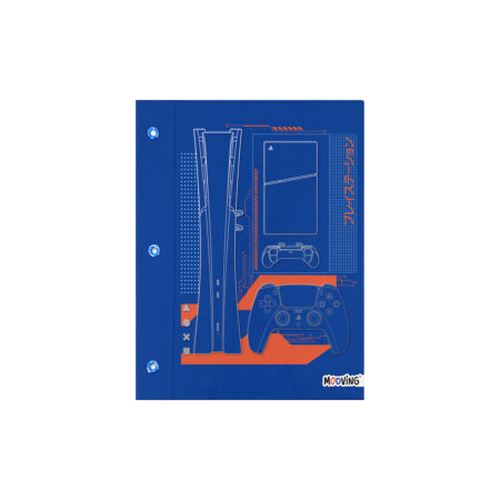 Carpeta Mooving Escolar C/ Cordon Dos Tapas Nº3 PLAYSTATION AZUL