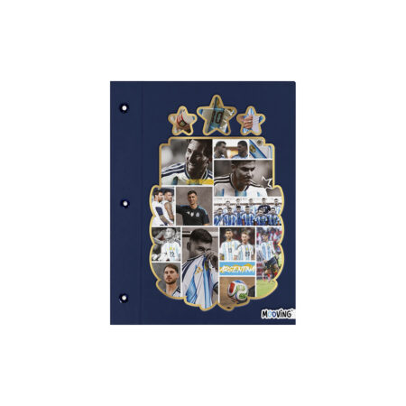Carpeta Mooving Escolar C/ Cordon Dos Tapas Nº3 AFA AZUL