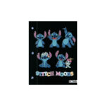 Carpeta Mooving Escolar C/ Cordon Dos Tapas Nº3 STITCH NEGRO